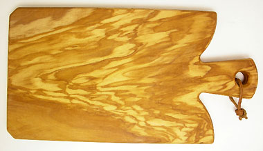 Olive Wood Cutting board with wooden handle (model F MIDIUM)